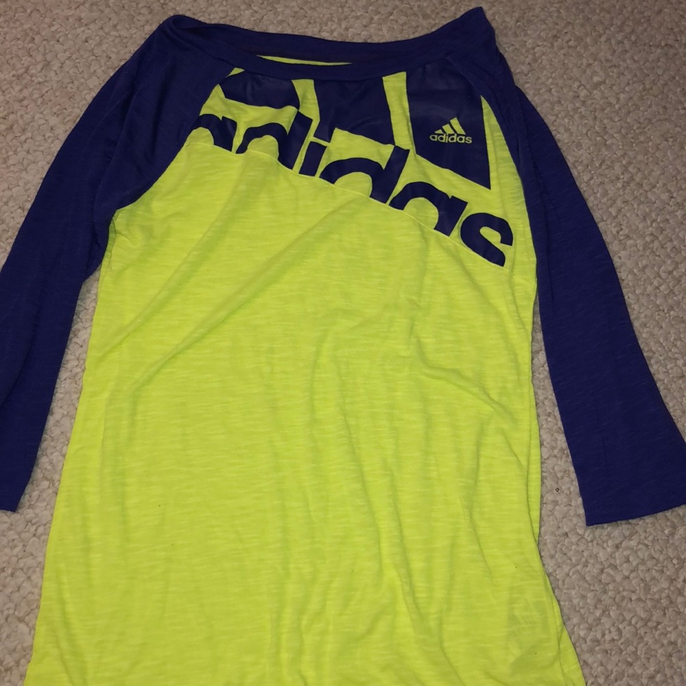 Adidas long sleeve neon shirt